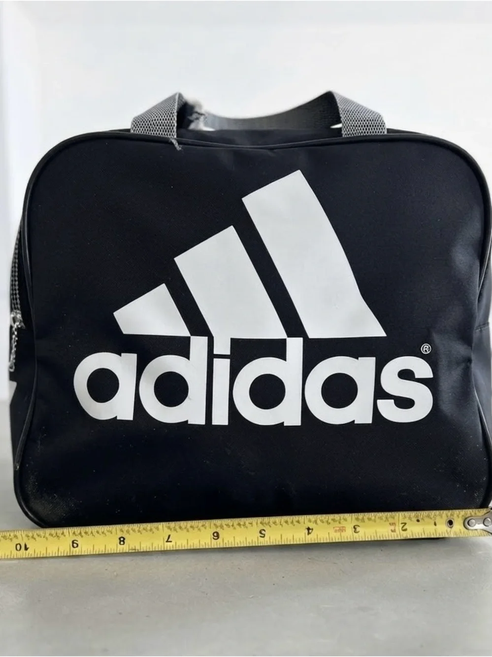 Vintage 90s Adidas Duffel Bag – Black/White Nylon – Taiwan - Rare